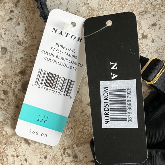 NWT Natori Black Pure Lux Bra (32C) Style 744080 - Picture 9 of 9